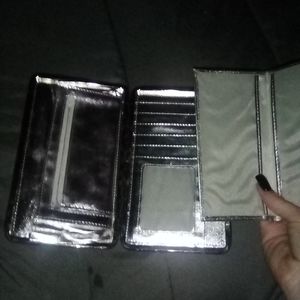 Black hand held wallet